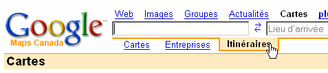 Google itinéraire